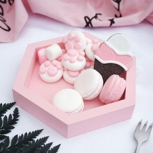 Marshmallow Cupcake Lollipop Display Tray for Kids Home Birthday Party Decor Hexagon Type Cake Holder Table Food Storage Rack