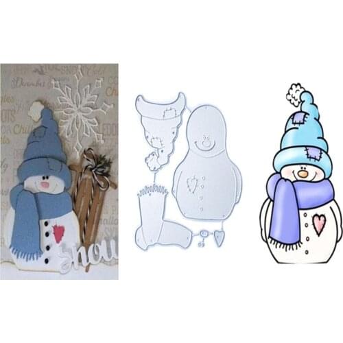 Winter Snowman Cutting Die Christmas Theme Embossing Die Template Scrapbooking DIY Party Cards Making Decorative Stencil