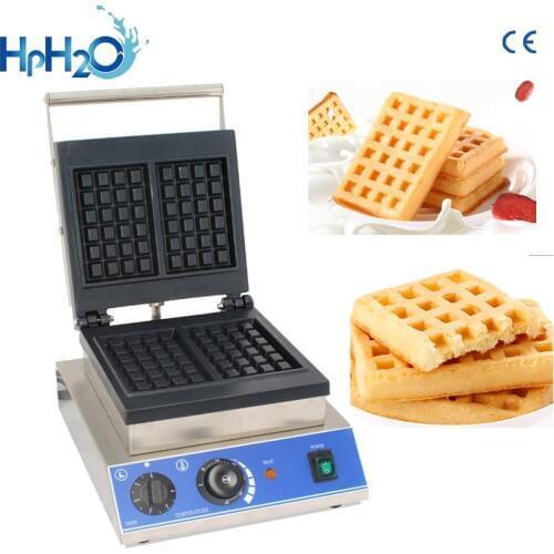 Commercial Non-stick electric 2 pcs Belgian Waffle Maker Waffle machine customs iron waffle baker cake oven