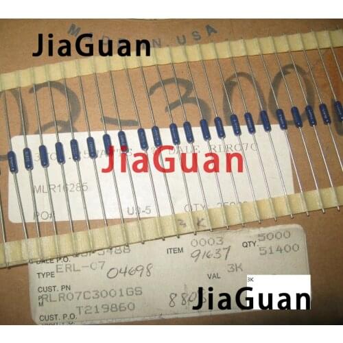 20PCS USA VISHAY DALE RLR07 3K 0.25W 2% Axial Resistance ERL07 1/4W Military Specified Precision Metal Film Resistors