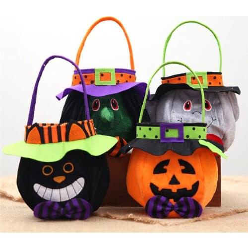 2021 Halloween Party DIY Halloween Candy Bags Halloween Pumpkin Candy Bag Decorations Halloween Bag Halloween Party Suppli