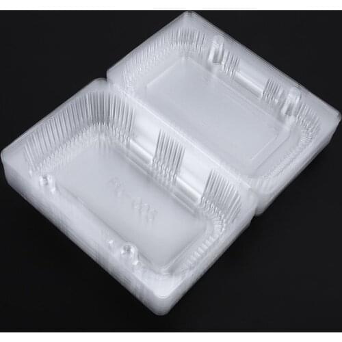 Acrylic Organizer Remote Control Holder 25 PCS Disposable Plastic Hinged Loaf Container Food Fruit Storage Box Storage Box