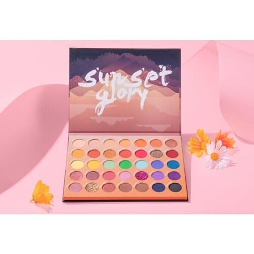 35 Colors Matte Glitter High Pigment Eyeshadow Palette Private Label Makeup Colorful Shimmer Eye Shadow Palette Low Moq No Logo