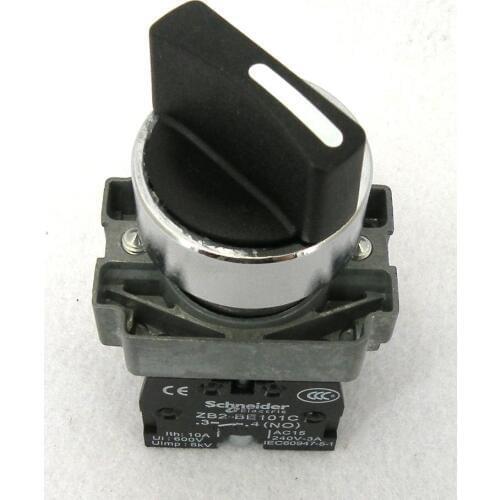 4pcs Genuine quality silver contact selector switch, two bit lock XB2-BD21C, often open ZB2-BE101C