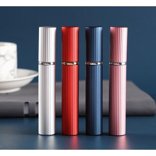 8ML Stripes Aluminum Spray Perfume Cosmetic Packaging 5PCS/LOT
