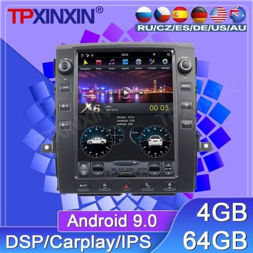 64G For Nissan Titan 2010-2019 Android Car Radio Tape Recorder Multimedia Player GPS Navigation Tesla 12.1 '' Vertical HD Screen