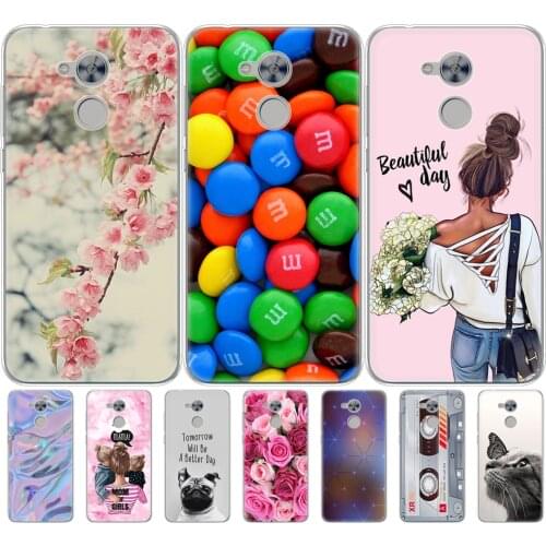 Phone back case for huawei honor 6A soft tpu silicon back cover 360 full protective printing clear coque honor 6a covers
