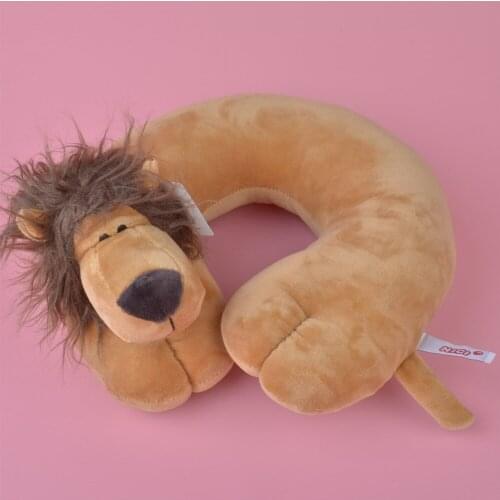Forest Lion Plush U Shaped neck travel pillow, Plush Head Cushion Rest Pillow Free Shipping