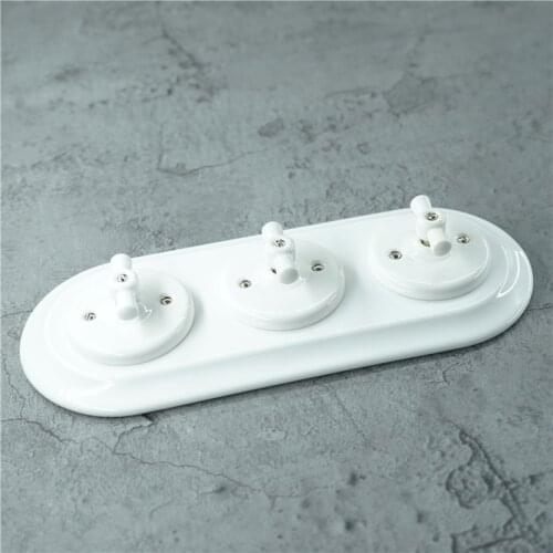 Flush-mounting Porcelain Lighting Switch Wall Switches With Frames Combination 240V,10A