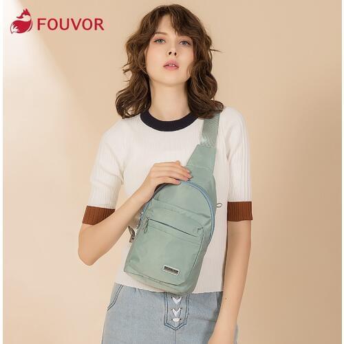 Fouvor 2019 New Fashion Women Oxford Small Chest Bags Waterproof Nylon Canvas Bag Sport Messenger Bag For Teenage Girls 2800-16
