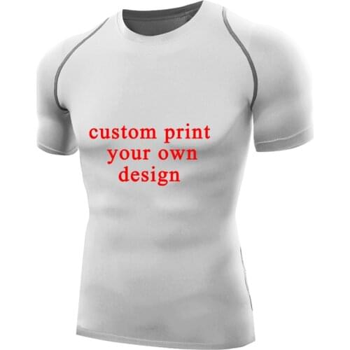 Customized T-shirt Rashguards Print Your Own Design men Compression Shirt Short custom T-shirt Tops
