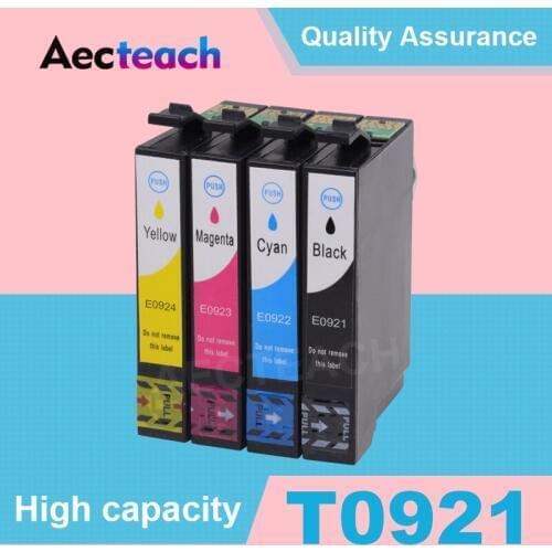 Aecteach Ink Cartridge For EPSON T0921 92N T0921N T26 T27 TX106 TX109 TX117 TX119 C51 C91 CX4300 Printer Refill Ink With Chip
