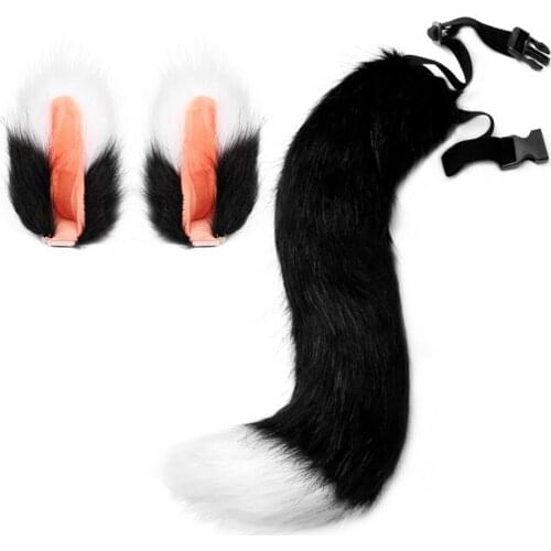 JUNBOON 26 Inch fox Ear Tail Set for Adult/Teen Cosplay Party costume