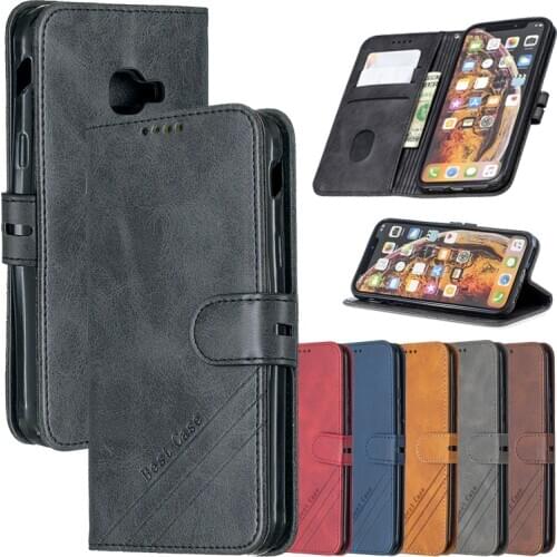 Leather Flip X Cover 4 Case on For Samsung Galaxy XCover 4 4S G390F G398F XCover4 XCover4S Magnetic Stand Wallet Phone Cover