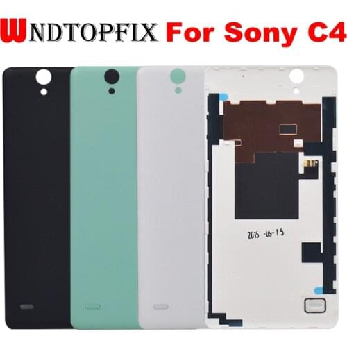 For Sony Xperia C4 Battery Cover Door E5303 E5306 E5353 E5333 Rear Back Cover Housing + NFC Logo sony C4 Battery Cover