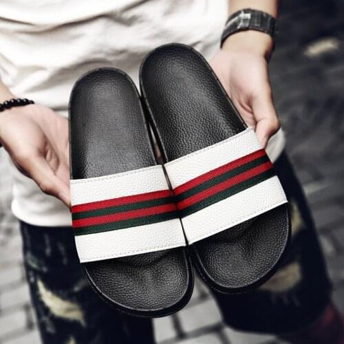 Summer Fashion Brand Designer Ladies Slippers Leather Water Ski Outdoor Flat Sandals Women Beach Shoes Couple Slippers