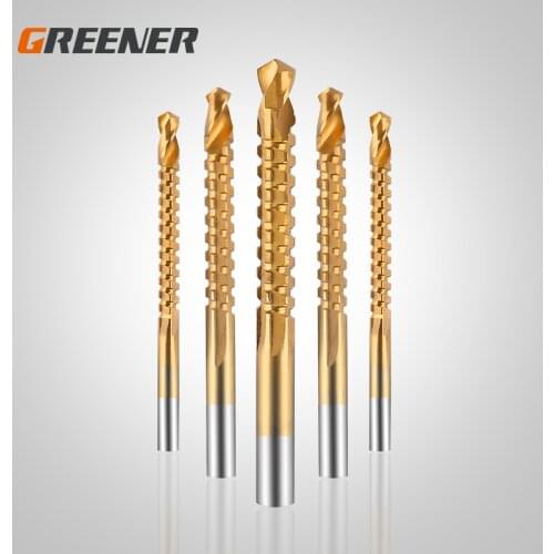 6 Pcs Cobalt Drill Bit Set Spiral Screw Metric Composite Tap Drill Bit Tap Twist Drill Bit Set for Cutting Drilling Polishing