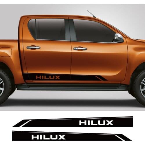 Pickup Door Side Stripes Stickers For Toyota Hilux Revo Vigo Truck Body Graphics Decor Cover Car Vinyl Decals Auto Accessories
