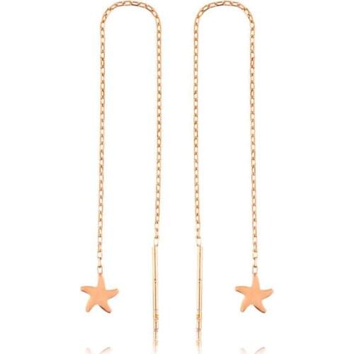 Original 925 Sterling Silver Chained Starfish Earring , Quality products , Flashy Designs , Hundreds of kinds of earrings