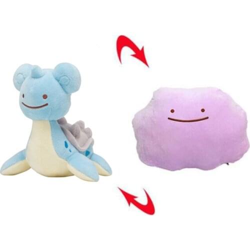 27cm plush Double-sided pillow Lapras Transform Ditto soft positive energy good quality cute doll Christmas gift for kid