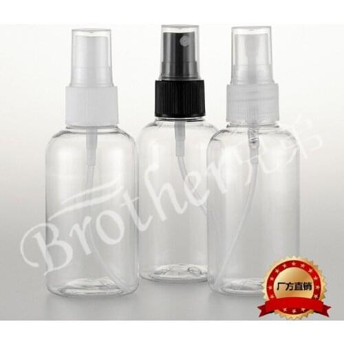 75ml Transparent Round Shoulder Bottle Fine Mist Spray Bottle Sub-bottled Vials 10PCS/LOT