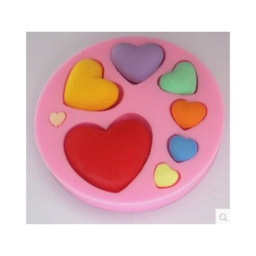 3D Silicone Loving Heart Shaped Baking Mold Fondant Cake Tool Chocolate Candy Cookies Pastry Soap Moulds