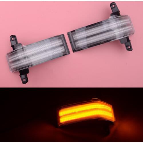 LED Dual-Row Strip Side Rearview Mirror Turning Marker Light Lamp 12V 5W Fit For Chevrolet Silverado GMC Sierra 2016-2018 2019