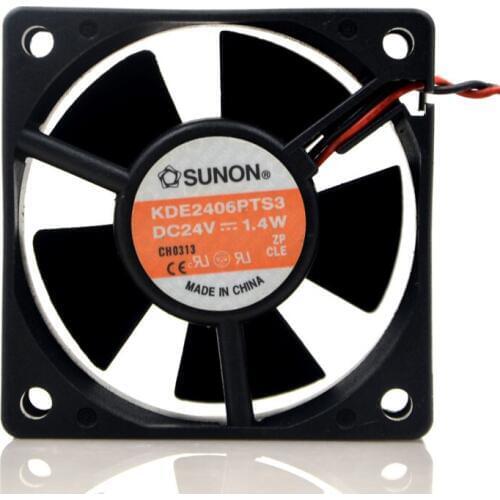 SUNON KDE2406PTS3 Server Cooling Fan DC 24V 1.6W 60x60x25mm 2-wire