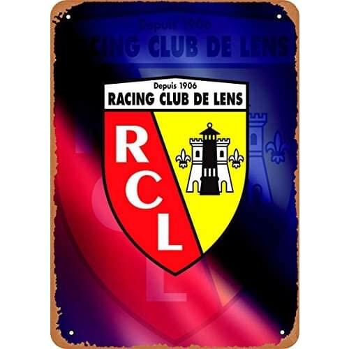 Fanzi Vintage Look Metal Sign Racing Club De Lens Racing Club de Lens 8"X12" Tin Plate Wall Decor