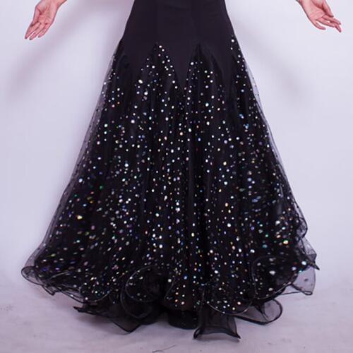 Beauty Modern Dance Skirt For Ladies Blue Red Women Spanish Tango Waltz Flamenco Professional Competitive Ballroom Skirt N4036