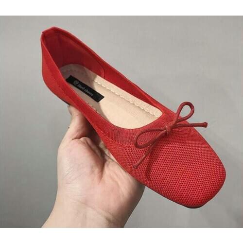 New 2019 Spring Summer Ladies Shoes Ballet Flats Women Woven shoes Woman Black Casual Shoe Sapato Womens Loafe Size 35-40