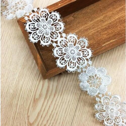 1Yard Polyester silk Lace,Width: 5cm,Dress Lace Fabric,Water-soluble Flowers Pattern,Clothing Accessories(SS-2119)
