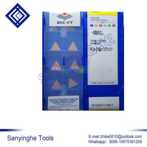 Free shipping high quality 10pcs/lots YBD151 TPUN110304 cnc carbide turning inserts