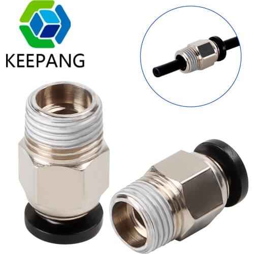 5/2pcs PC4-01 JP4-01 Pneumatic Connectors Straight Air Quick Jointer Coupler PLA Feeding For Boden Remote Extruder PTFE Tube