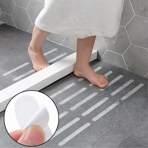 5Pcs Anti Slip Strips Transparent Shower Stickers Bath Safety Strips Non Slip Strips for Bathtubs Showers Stairs Floors