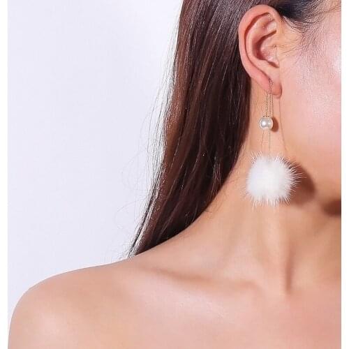 Abayabay Korean Girls Stud Earring Women Drop Earrings Artificial Pearl Light Yellow Gold Color Lovers Classic Jewelry Boucles