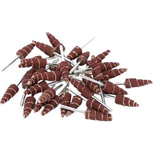 50Pcs Cone Shape Abrasive Flap Sanding Wheel Grinding Head Rotary Tool For Grinding And Polishing On Surface