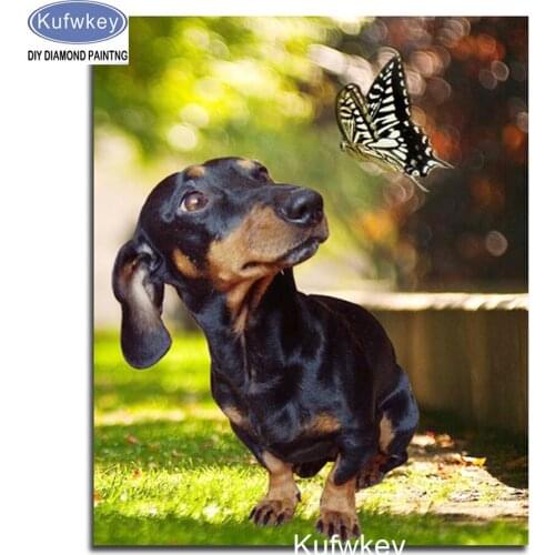 Kufwkey 5d DIY Diamond embroidery animal Crafts gifts Diamond painting Full square Diamond mosaic with picture Germany Dachshund