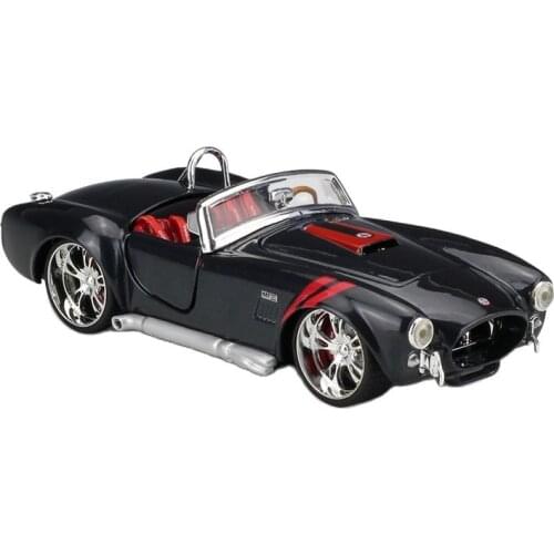 Maisto 1:24 Ford 1965 Shelby Cobra 427 Alloy Luxury Vehicle Diecast Pull Back Car Model Goods Toy Collection