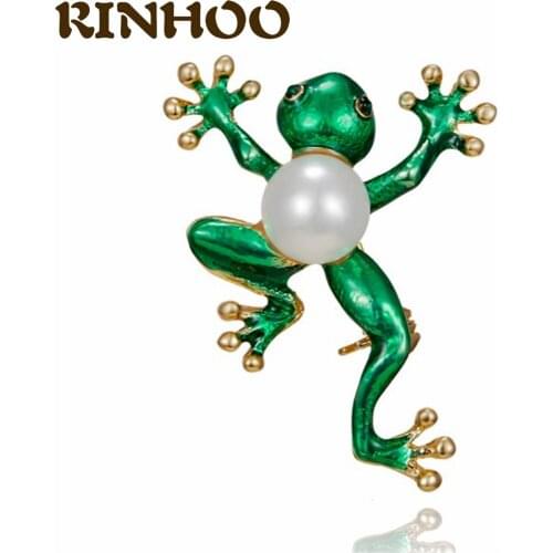 New Fashion Enamel Green Frog Brooches Lovely Jumping Frog Animal Brooch Pins Cute Cartoon Frog Metal Badge Lapel Pin Kids Gifts