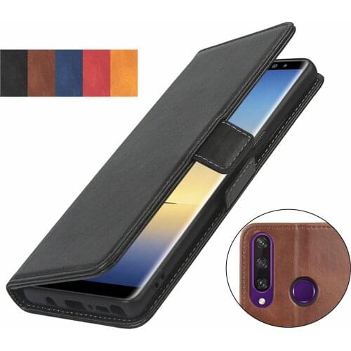 Pu leather Fitted Case for Huawei Y6P card holder Wallet Cover Short-buckle Flip book holster protective phone bag case GG