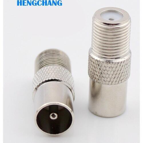 Pure cupper F type to CATV RF connector F Female to CATV Male RF coaxial connector 10pcs/lot