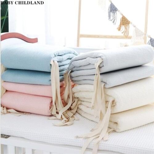 Baby Crib Bumper 120cm Cotton Thickn Bedding Crib Cushion Baby Cot Bumper Set Newborn Protector Pillows Baby Room Decoration