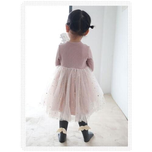 1 Pair Children Kid Girls Solid Angel Wing Pantyhose Baby Toddler Girl Princess Autumn Winter Warm Cute Cotton Tights 0-6Y
