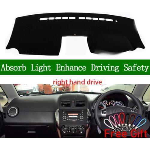 For SUZUKI SX4 2006 2007 2008 2009 2010 2011 2012 2013-2016 Right Hand Drive Dashboard Cover Car Stickers Interior Accessories