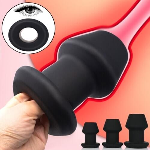 Giant Enema Shower Hollow Anal Plug Huge Dildo Butt Plug Vaginal Anal Dilator Prostate Massager SM Adults Sex Toys Anus Speculum