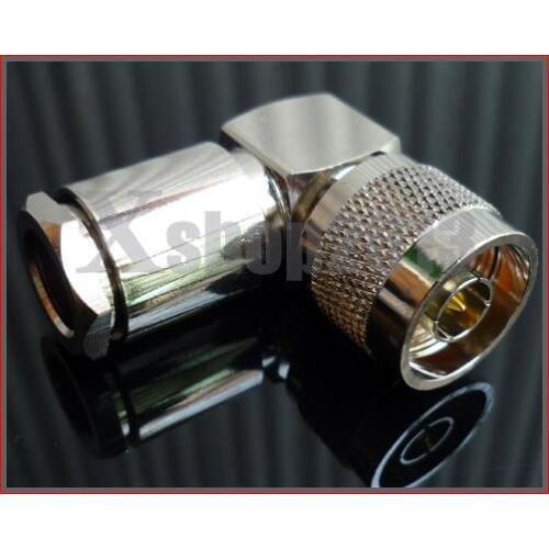 10 pcs RF Coaxial Connector N male Right Angle Clamp for RG8/LMR400
