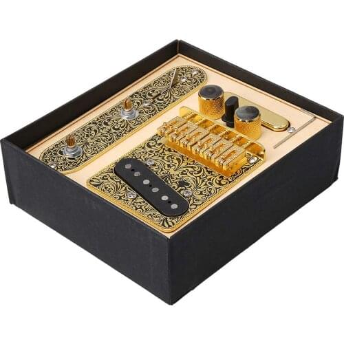 Control Line & Neck Pickup & Bridge with Pickup for Guitar Install Parts Black silver
