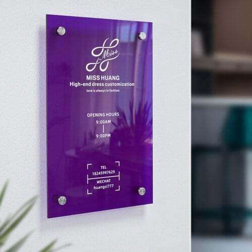 Korea Acrylic South Advertising Display Plaque Small Red Book Clothing Store Door Outdoor Logo Plate Company Signboard Custom