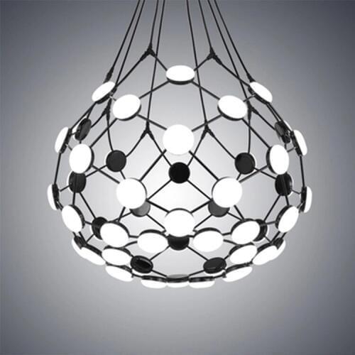 Creative Go Pendant Lights Postmodern Art Restaurant Villa Hotel Led Net Hanging Lamp Black White Nordic Kitchen Bedroom Fixture
